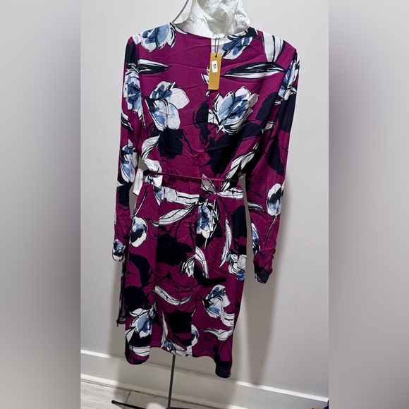 Alexia Admor Colorful Floral Midi Sheath Dress Women's Size Large - Picture 9 of 9